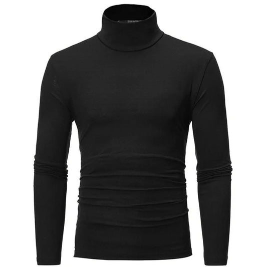 Men's Thermal Underwear Top High Neck Slim Fit Long Sleeve Winter Shirt