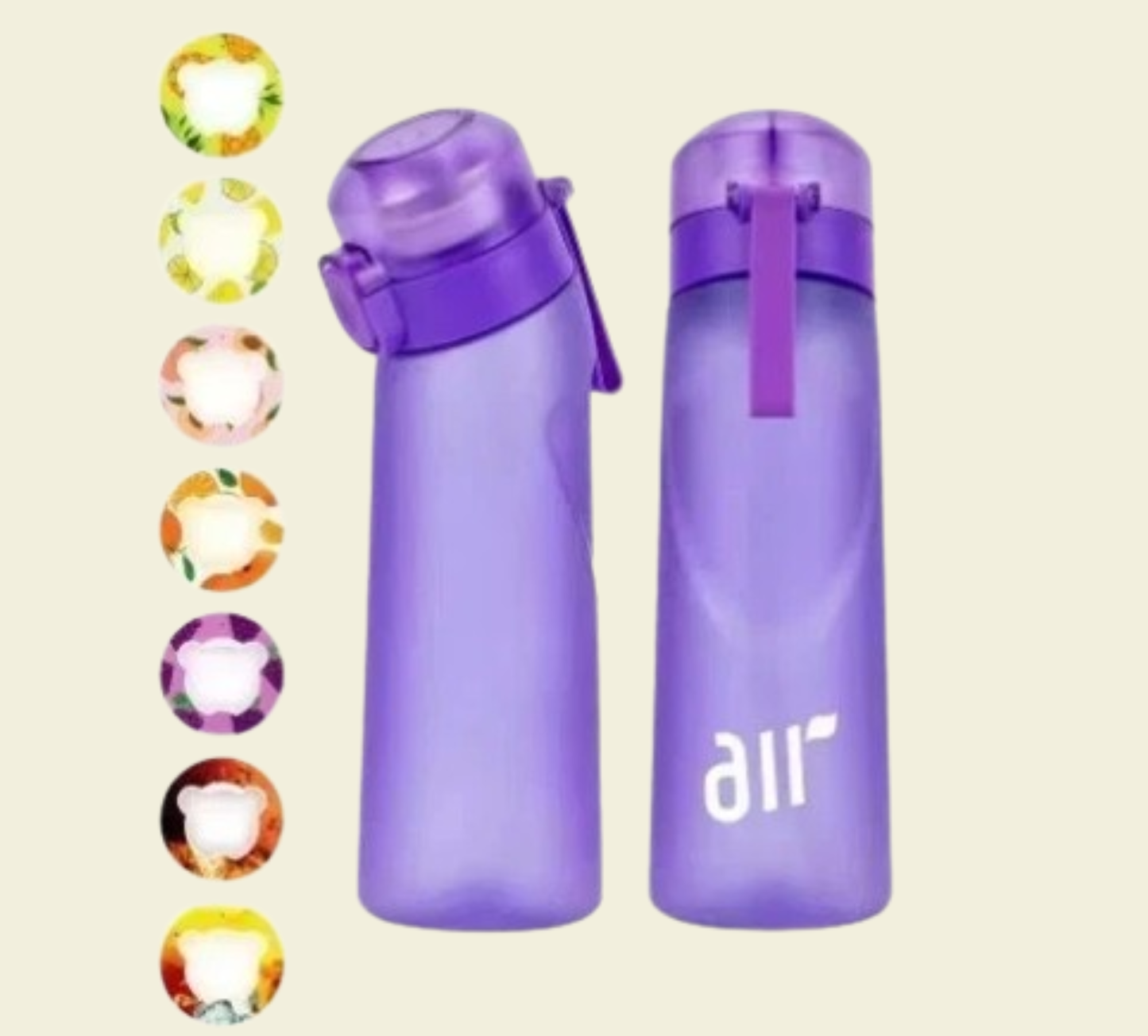 0.8L Red Air Water Bottle with 1 Fruit Pods Included Flavoured Water Bottle Up