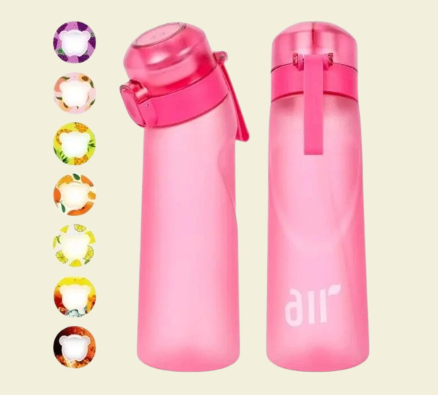 0.8L Red Air Water Bottle with 1 Fruit Pods Included Flavoured Water Bottle Up