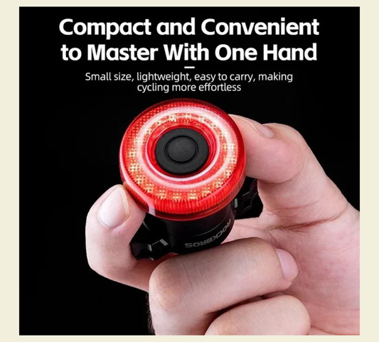 ROCKBROS Bicycle Smart Rear Light Auto-sensing Bike Taillight Waterproof Type-C